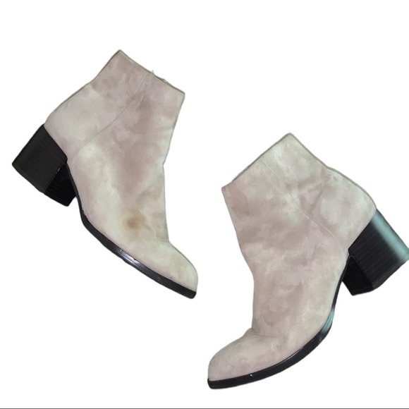 Sam Edelman Joey Heeled Suede Leather Ankle Boots Putty Womens Size 7M - Picture 4 of 11